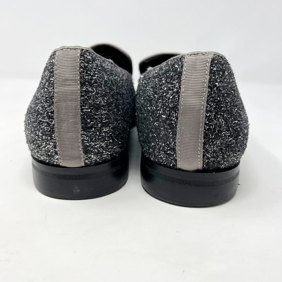 Stacy Adams Swank Glitter Slip On Loafers Silver Mens Size 11M Formal Party Shoe - Picture 2 of 6